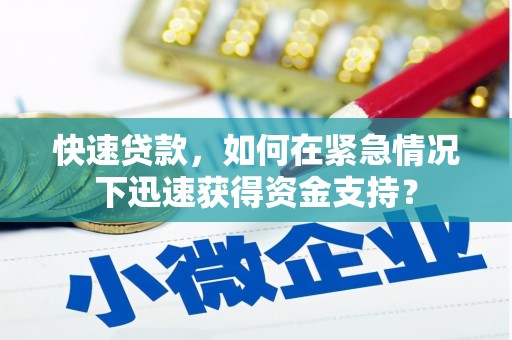 曲麻莱快速贷款，如何在紧急情况下迅速获得资金支持？