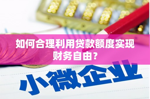 曲麻莱如何合理利用贷款额度实现财务自由？