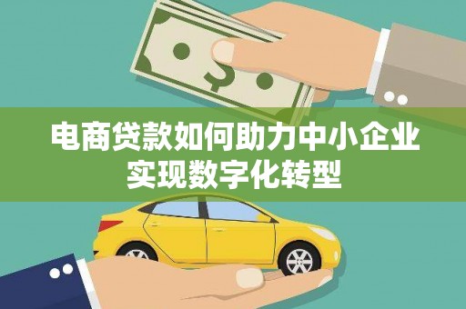 曲麻莱电商贷款如何助力中小企业实现数字化转型