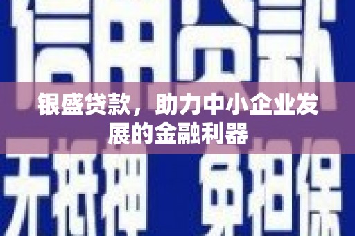 曲麻莱银盛贷款，助力中小企业发展的金融利器