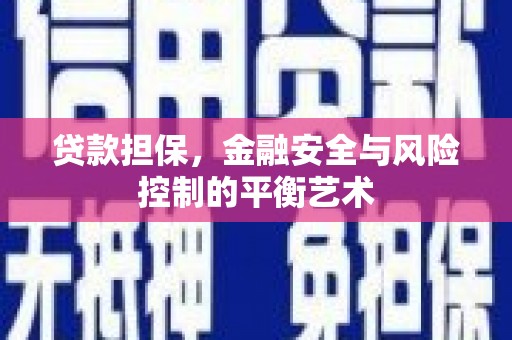 曲麻莱贷款担保，金融安全与风险控制的平衡艺术