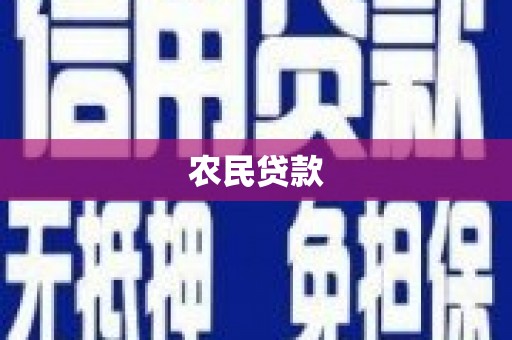 曲麻莱农民贷款