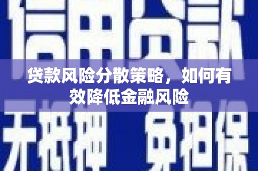 曲麻莱贷款风险分散策略，如何有效降低金融风险