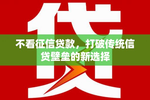 曲麻莱不看征信贷款，打破传统信贷壁垒的新选择