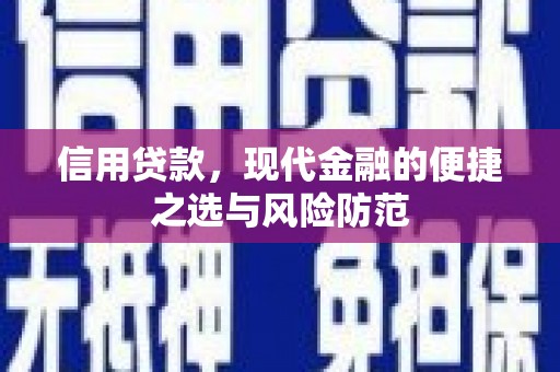 曲麻莱信用贷款，现代金融的便捷之选与风险防范