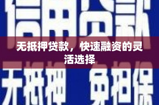 曲麻莱无抵押贷款，快速融资的灵活选择