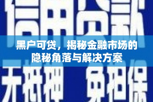 曲麻莱黑户可贷，揭秘金融市场的隐秘角落与解决方案