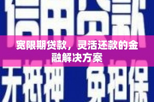 曲麻莱宽限期贷款，灵活还款的金融解决方案