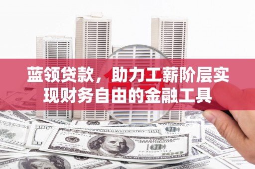 曲麻莱蓝领贷款，助力工薪阶层实现财务自由的金融工具