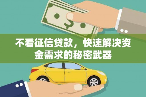 曲麻莱不看征信贷款，快速解决资金需求的秘密武器