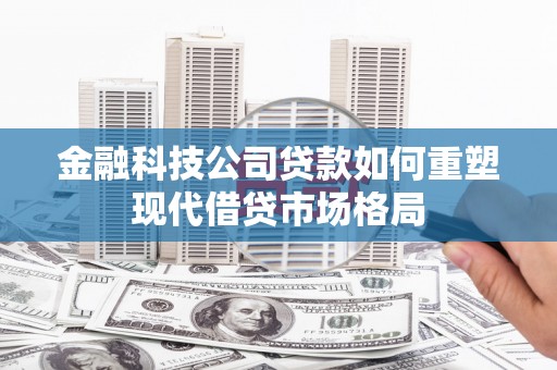 曲麻莱金融科技公司贷款如何重塑现代借贷市场格局