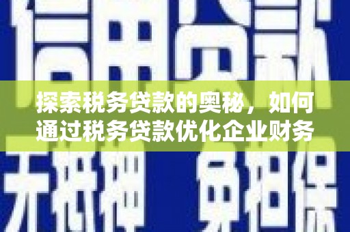 曲麻莱探索税务贷款的奥秘，如何通过税务贷款优化企业财务