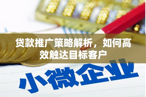 曲麻莱贷款推广策略解析，如何高效触达目标客户