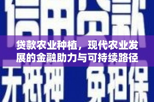 曲麻莱贷款农业种植，现代农业发展的金融助力与可持续路径