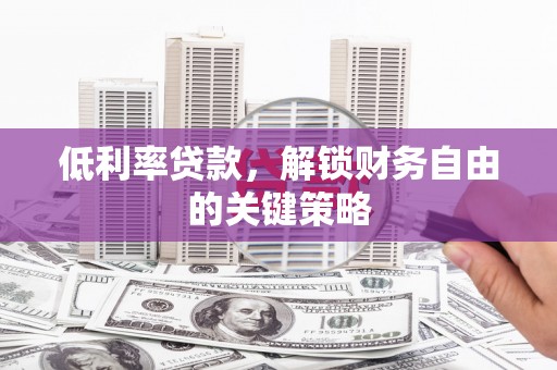曲麻莱低利率贷款，解锁财务自由的关键策略