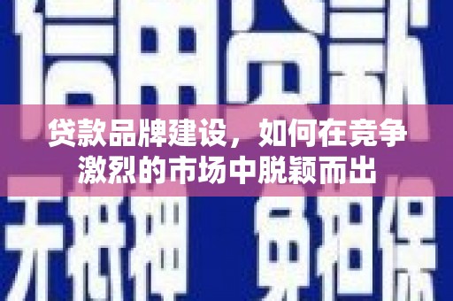曲麻莱贷款品牌建设，如何在竞争激烈的市场中脱颖而出