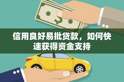 曲麻莱信用良好易批贷款，如何快速获得资金支持