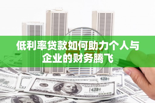曲麻莱低利率贷款如何助力个人与企业的财务腾飞