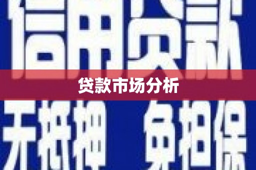 曲麻莱贷款市场分析