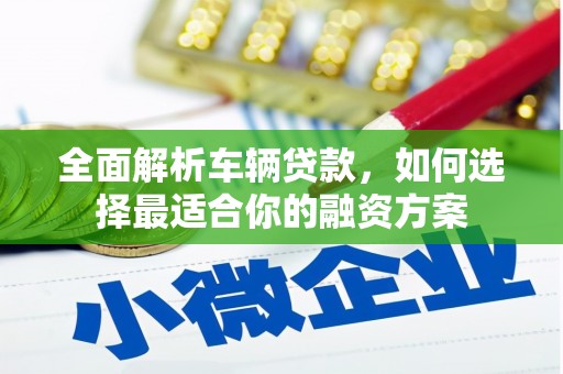曲麻莱全面解析车辆贷款，如何选择最适合你的融资方案