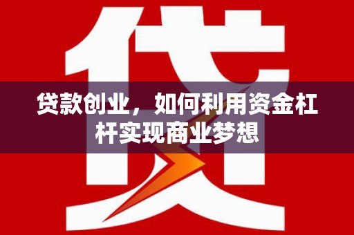 曲麻莱贷款创业，如何利用资金杠杆实现商业梦想