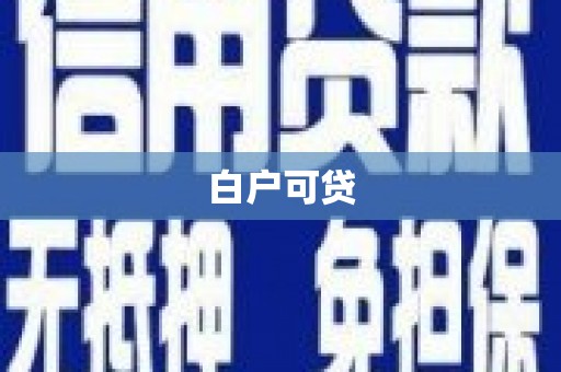 曲麻莱白户可贷