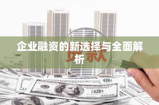 曲麻莱企业融资的新选择与全面解析